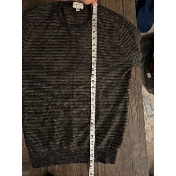 Club Monaco Italian Yarn Textured Crewneck Sweater Mens Size S Silk Alpaca Wool - Picture 13 of 13